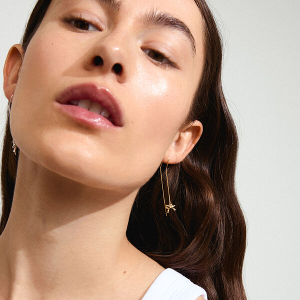 LYSANDRA Chain &oslash;reringer, gullbelagt, Pilgrim