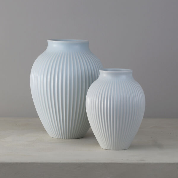 Knabstrup Vase Ripple | H 20 | Mat ice blue, Knabstrup Keramik