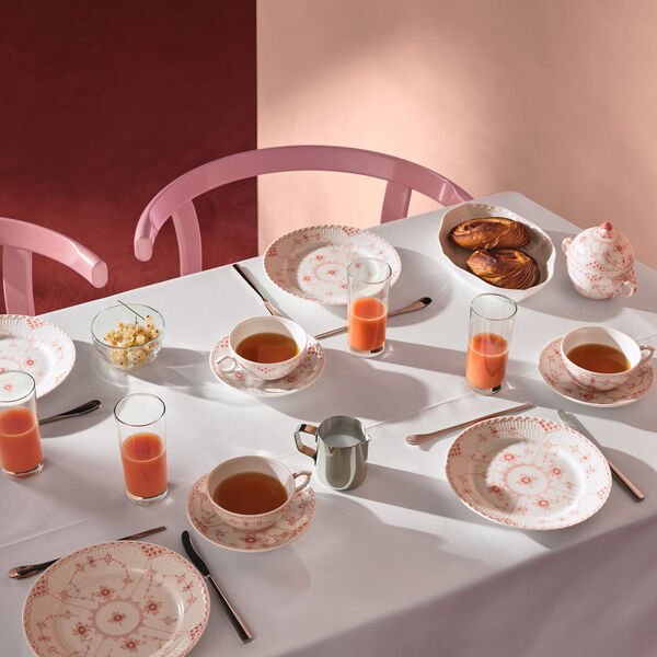 Korall Musselmalt Halvblonde sukkersk&aring;l med lokk 20 cl, Royal Copenhagen