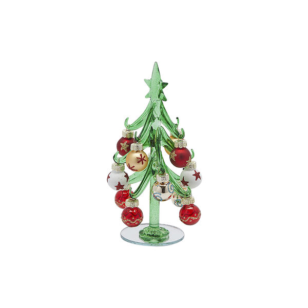 Glass juletre, grønn rød Glass juletre, grønn rød, EDG