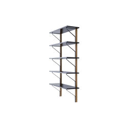 Kaari Shelf, black/natural oak, Artek