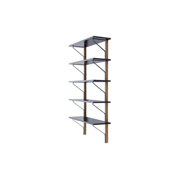 Kaari Shelf, black/natural oak, Artek