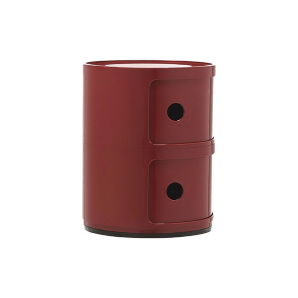 Componibili 2 elementi oppbevaringsbord, bordaux, Kartell