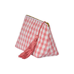 Makeup Bag, pink small checks, byTiMo
