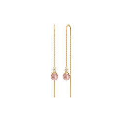 Berry Chain Earring, gold/turmalin rose, Julie Sandlau