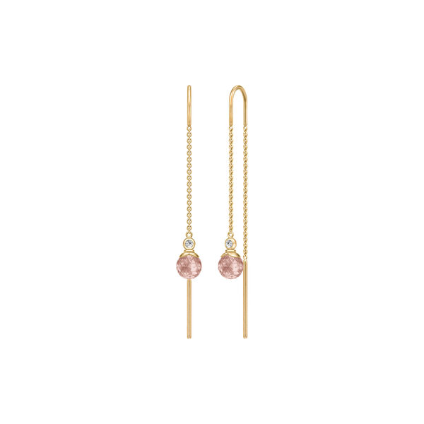 Berry Chain Earring, gold/turmalin rose, Julie Sandlau