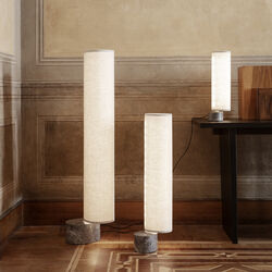 Unbound gulvlampe, canvas/gr&aring;, GUBI