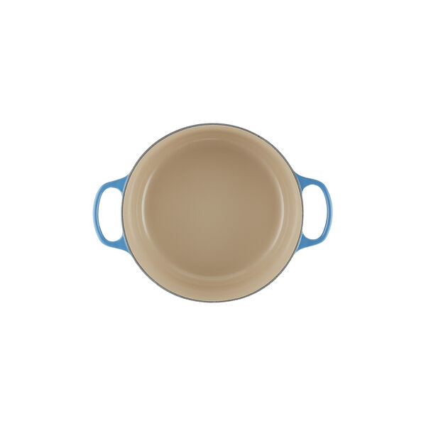 Signature st&oslash;pejern rund gryte &Oslash; 28 cm, azure blue, Le Creuset