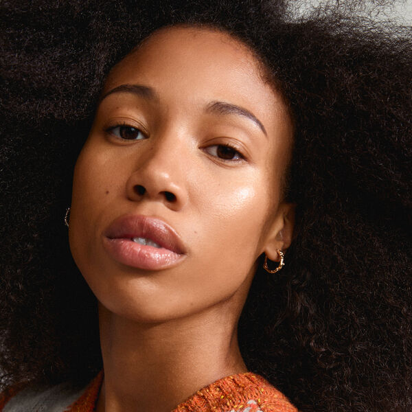 HERMIONE Crystal hoops, gullbelagt, Pilgrim