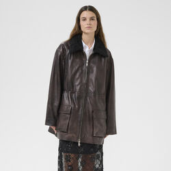 KBBrooklyn Leather Jacket, bracken, Karen by Simonsen