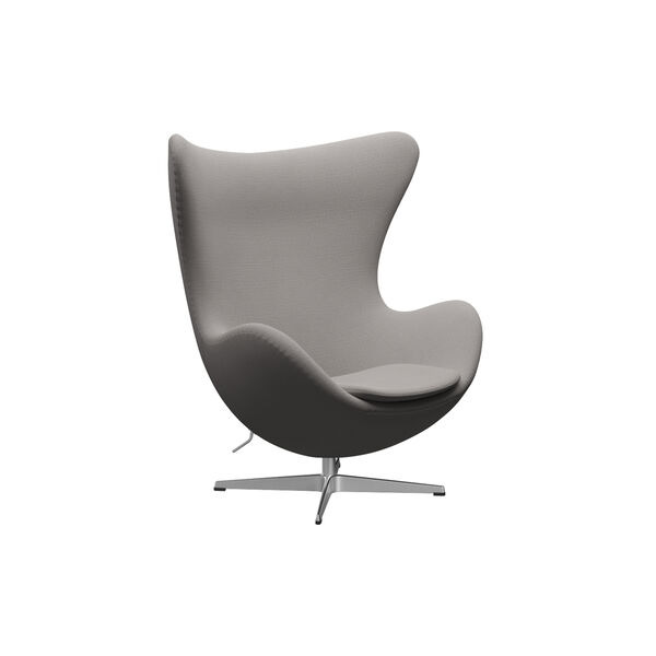 Egg&trade; 3316 loungestol, Christianshavn 1121 beige/satin brushed aluminium, Fritz Hansen
