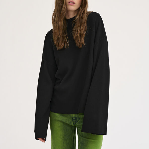 BlossomMW Knit Blouse, black, My Essential Wardrobe