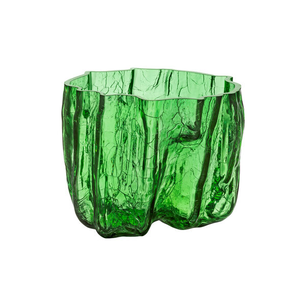 Crackle vase, green, Kosta Boda
