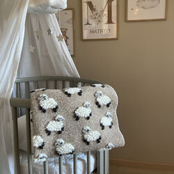 Baby Sweet Lamb Wool pledd, beige, Frati Home