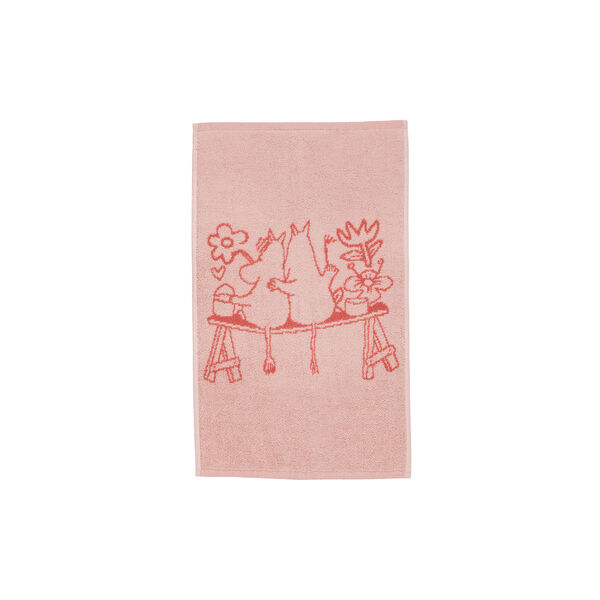 Mummi h&aring;ndkle Kj&aelig;rlighet 30x50 cm, rosa, Moomin Arabia
