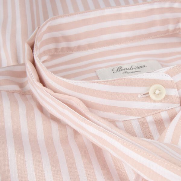 Dilba Blouse Bowtie Flyfront, light pink stripe, Stenströms