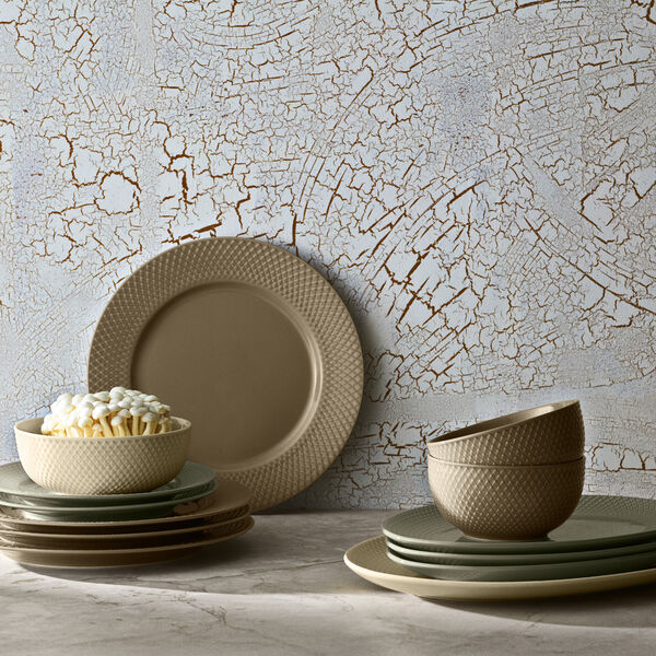 Rhombe Earth Sk&aring;l, clay, Lyngby Porcel&aelig;n