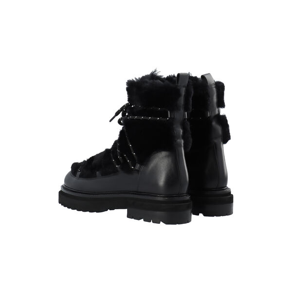 Sandra Snowboot - Leather/PES, black, LÄST