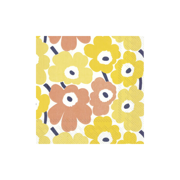 Lunsjserviett Marimekko Mini Unikko, gul, Vinding
