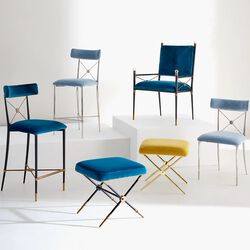 Rider Counter Stool, rialto peacock, Jonathan Adler