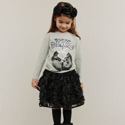 PenillaSK T-shirt Long Sleeve, grey melange, Sofie Schnoor