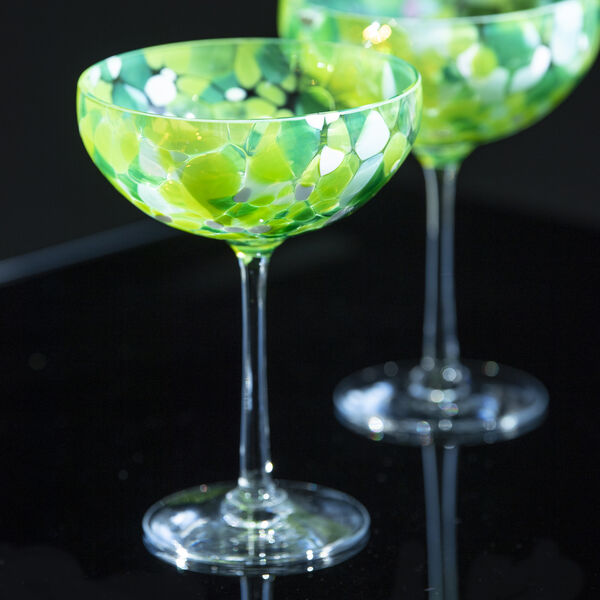 Swirl - champagneglass, gr&oslash;nn, Magnor