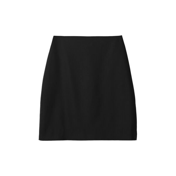 Wool Twill Straight Skirt, jet black, FWSS