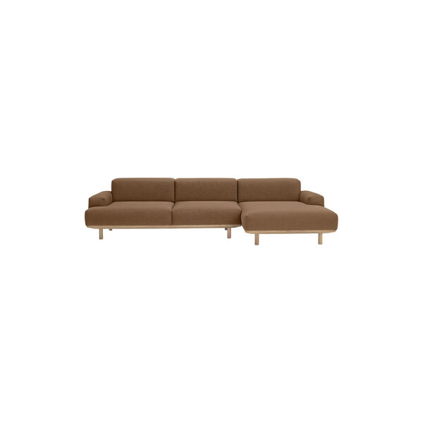 Reason 2-seter sofa med sjeselong, Re-Wool 568, Bruunmunch Furniture