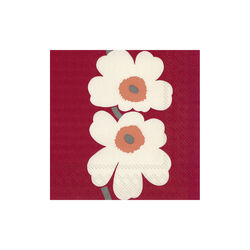 Lunsjserviett Marimekko Unikko 60-årsjubileum, rød, Vinding
