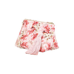 Makeup Bag Linen, vintage flowers, byTiMo