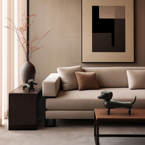 Hund medium, m&oslash;rk beiset eik, Kay Bojesen Denmark