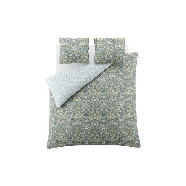 Lodden Dynetrekk | Rich Deep Blue/Olive Green/Soft Blue, William Morris at Home