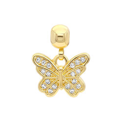 Butterfly Charm, gold, WHO IS SHE