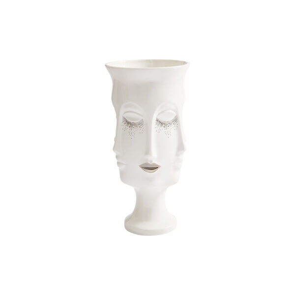 Sparkling Dora Maar urne, white/silver, Jonathan Adler
