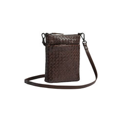 MaiaMBG Mini Crossbody Veske Vevd, m&oslash;rk brun, Markberg