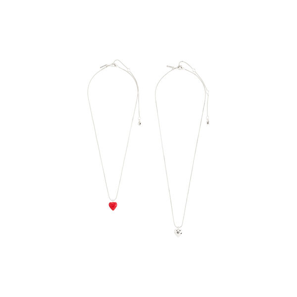 MAEVE halskjede 2 set, s&oslash;lvbelagt, Pilgrim