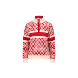 Team Norway Cortina Fem. Sweater, raspberry offwhite, Dale of Norway