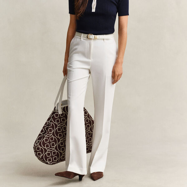 SLIM FLARE SLACK, eggshell, Gant