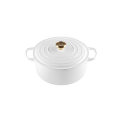 Signature st&oslash;pejern rund gryte &Oslash; 28 cm, white, Le Creuset