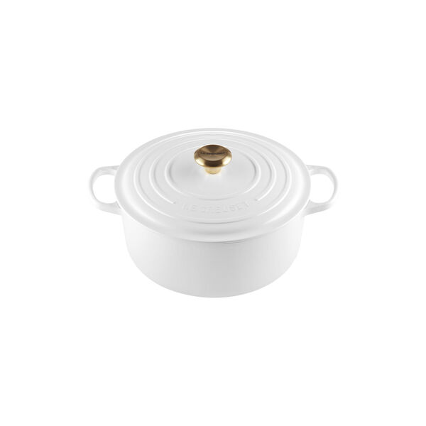 Signature st&oslash;pejern rund gryte &Oslash; 28 cm, white, Le Creuset