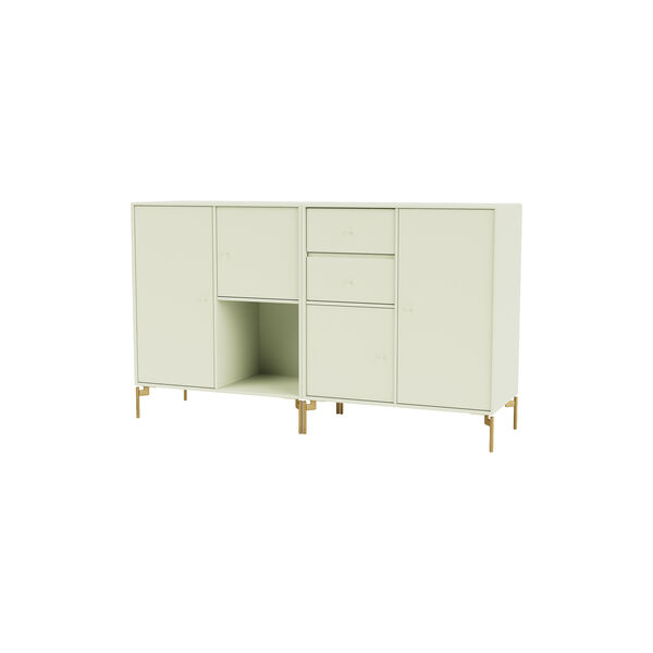 COUPLE bred skjenk med ben i messing, 140 pomelo, Montana Furniture