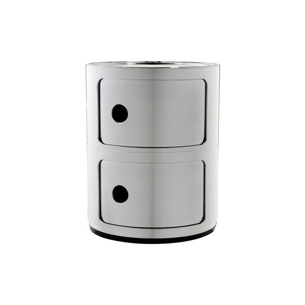 Componibili 2 elementi oppbevaringsbord, cromato, Kartell