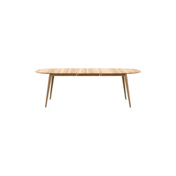 PLAYdinner Lam&eacute; Dining Table with Extension incl. 1 Extension Leaf, natural oiled oak, Bruunmunch Furniture