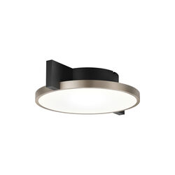 INLAY ROUND C1 tak- og vegglampe, matt black/satin gold, LIGHT-POINT