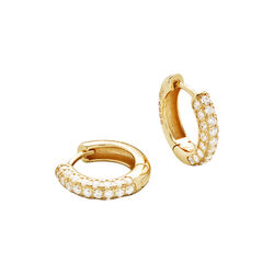 Classic Pave Hoops, Philippa Studios