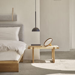 BM0488S Table Bench, oiled oak/rattan, Carl Hansen & S&oslash;n