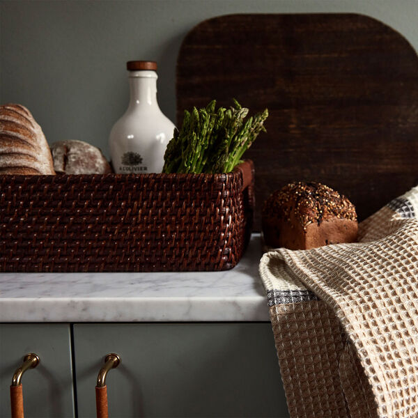 Rottingkurv med skinn, brown, Lexington