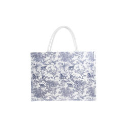 Canvas Tote Large, country blue savannah pattern, DARK department