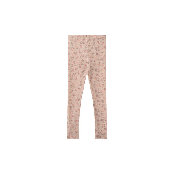 Wool Leggings Agi, 1358 lilac flowers, Wheat