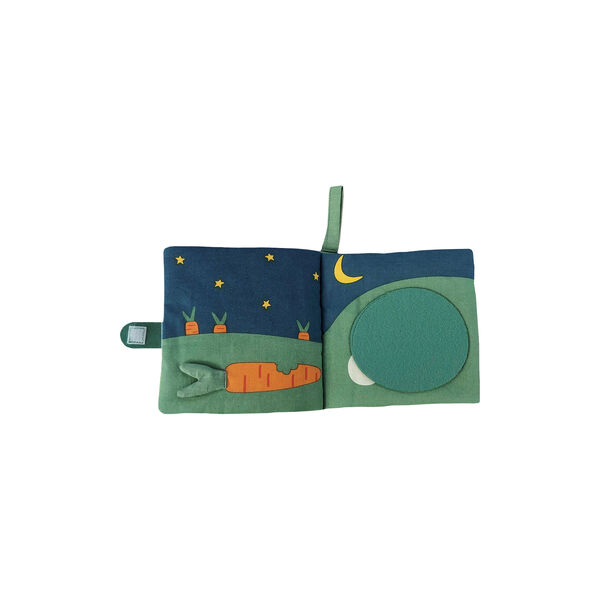 Kanin stoffbok, yellow/green, Franck & Fischer